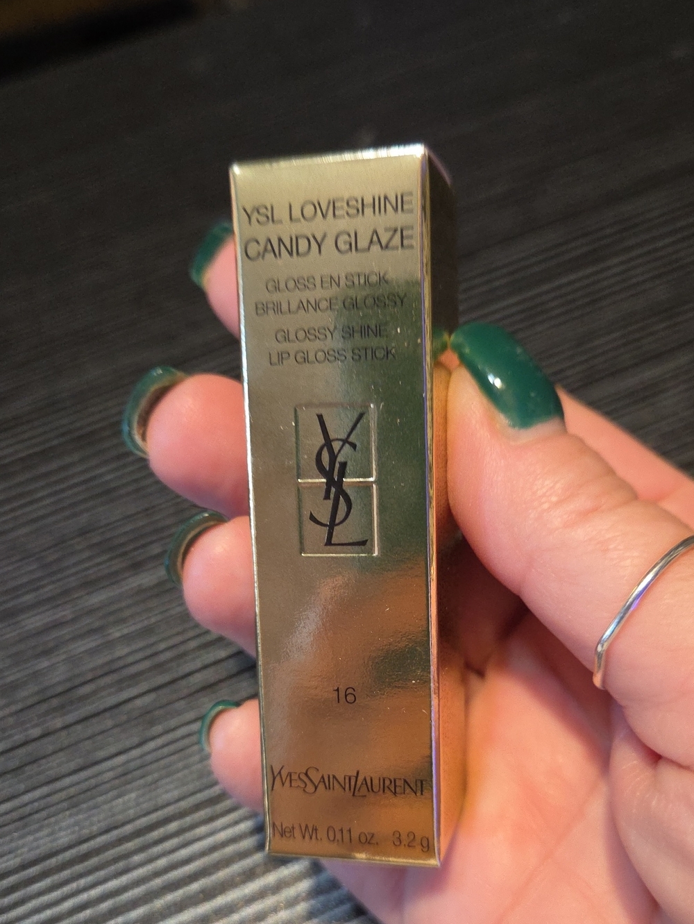 Yves Saint Laurent Loveshine Candy Glaze 16 Watermelon High - green packaging